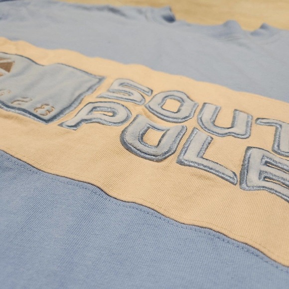 VTG South Pole Mens XL Embroidered Spellout Blue Long Sleeve T Shirt Streetwear - Picture 4 of 12